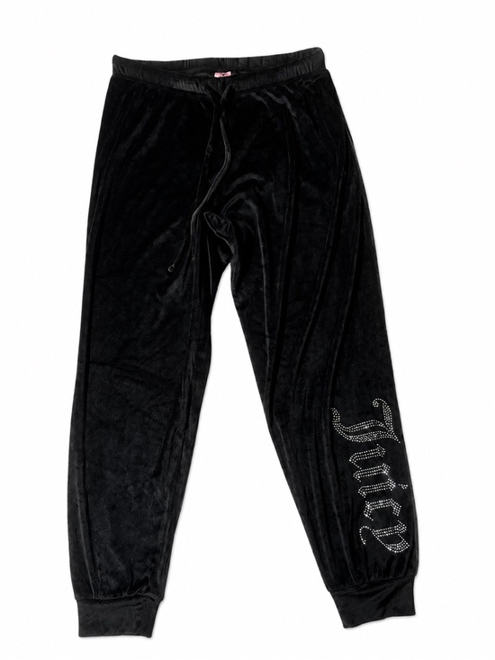 Juicy Couture Pants - 🖤 Juicy Couture Black Velour Rhinestone Joggers – Size Small